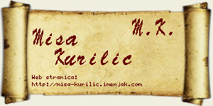 Miša Kurilić vizit kartica